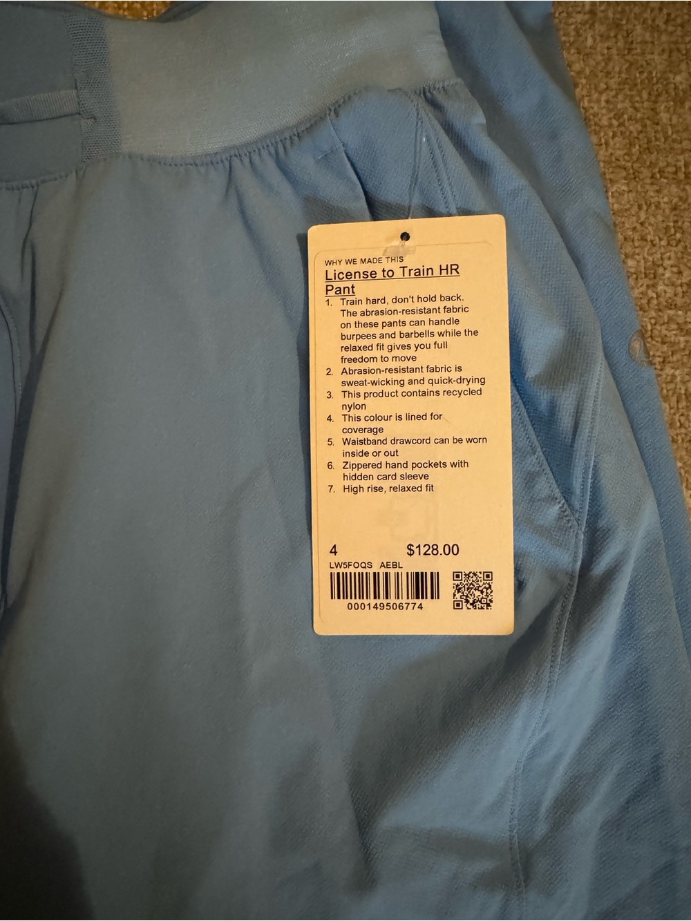 Lululemon Light Blue License to Train HR Pant - Picture 2 of 3